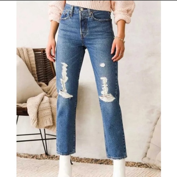 Levi's Premium Wedgie Straight Jeans Size 27 - Picture 12 of 13